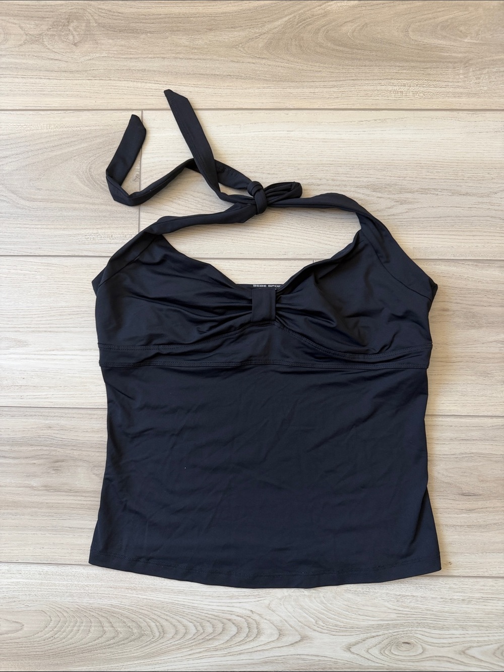 bebe Black Halter Camisole Tank Top